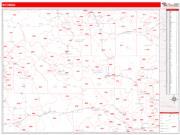 Wyoming <br /> Wall Map <br /> Zip Code <br /> Red Line Style 2024 Map