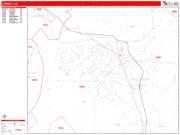 Conway <br /> Wall Map <br /> Zip Code <br /> Red Line Style 2024 Map