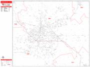 Jonesboro <br /> Wall Map <br /> Zip Code <br /> Red Line Style 2024 Map