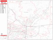 North Little Rock <br /> Wall Map <br /> Zip Code <br /> Red Line Style 2024 Map
