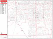 Chandler <br /> Wall Map <br /> Zip Code <br /> Red Line Style 2024 Map