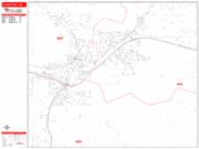 Flagstaff <br /> Wall Map <br /> Zip Code <br /> Red Line Style 2024 Map