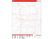 Tempe <br /> Wall Map <br /> Zip Code <br /> Red Line Style 2024 Map