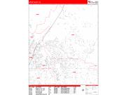 Apple Valley <br /> Wall Map <br /> Zip Code <br /> Red Line Style 2024 Map