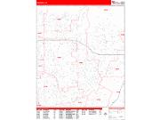 Arcadia <br /> Wall Map <br /> Zip Code <br /> Red Line Style 2024 Map
