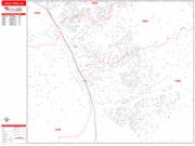 Castro Valley <br /> Wall Map <br /> Zip Code <br /> Red Line Style 2024 Map