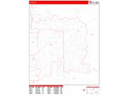 Clovis <br /> Wall Map <br /> Zip Code <br /> Red Line Style 2024 Map