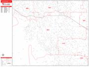 Cupertino <br /> Wall Map <br /> Zip Code <br /> Red Line Style 2024 Map