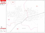Davis <br /> Wall Map <br /> Zip Code <br /> Red Line Style 2024 Map