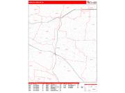 East Los Angeles <br /> Wall Map <br /> Zip Code <br /> Red Line Style 2024 Map