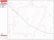 Fountain Valley <br /> Wall Map <br /> Zip Code <br /> Red Line Style 2024 Map