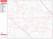 Garden Grove <br /> Wall Map <br /> Zip Code <br /> Red Line Style 2024 Map