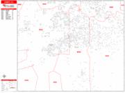 Hemet <br /> Wall Map <br /> Zip Code <br /> Red Line Style 2024 Map