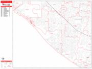 Huntington Beach <br /> Wall Map <br /> Zip Code <br /> Red Line Style 2024 Map