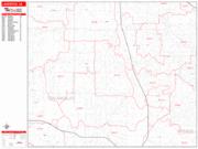 Lakewood <br /> Wall Map <br /> Zip Code <br /> Red Line Style 2024 Map