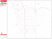 Lodi <br /> Wall Map <br /> Zip Code <br /> Red Line Style 2024 Map