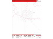 Merced <br /> Wall Map <br /> Zip Code <br /> Red Line Style 2024 Map