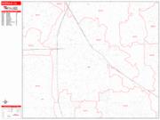 Norwalk <br /> Wall Map <br /> Zip Code <br /> Red Line Style 2024 Map