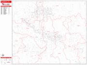 Palmdale <br /> Wall Map <br /> Zip Code <br /> Red Line Style 2024 Map