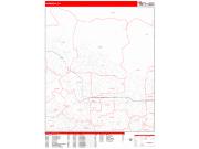 Pasadena <br /> Wall Map <br /> Zip Code <br /> Red Line Style 2024 Map