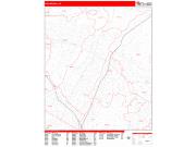 Pico Rivera <br /> Wall Map <br /> Zip Code <br /> Red Line Style 2024 Map