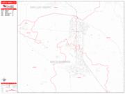 Santa Maria <br /> Wall Map <br /> Zip Code <br /> Red Line Style 2024 Map