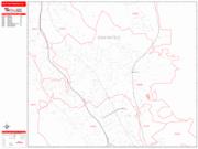 South San Francisco <br /> Wall Map <br /> Zip Code <br /> Red Line Style 2024 Map