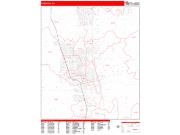 Stockton <br /> Wall Map <br /> Zip Code <br /> Red Line Style 2024 Map