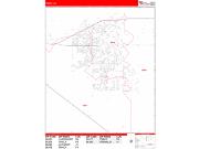 Tracy <br /> Wall Map <br /> Zip Code <br /> Red Line Style 2024 Map
