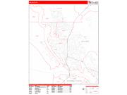 Vallejo <br /> Wall Map <br /> Zip Code <br /> Red Line Style 2024 Map