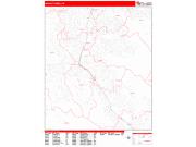 Walnut Creek <br /> Wall Map <br /> Zip Code <br /> Red Line Style 2024 Map