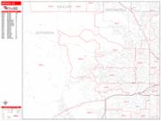 Arvada <br /> Wall Map <br /> Zip Code <br /> Red Line Style 2024 Map