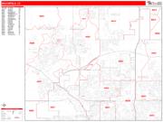 Broomfield <br /> Wall Map <br /> Zip Code <br /> Red Line Style 2024 Map