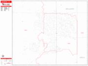 Longmont <br /> Wall Map <br /> Zip Code <br /> Red Line Style 2024 Map