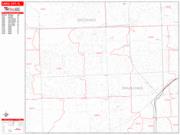 Carol City <br /> Wall Map <br /> Zip Code <br /> Red Line Style 2024 Map