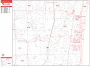 Deerfield Beach <br /> Wall Map <br /> Zip Code <br /> Red Line Style 2024 Map