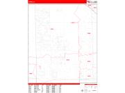 Doral <br /> Wall Map <br /> Zip Code <br /> Red Line Style 2024 Map