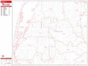 Largo <br /> Wall Map <br /> Zip Code <br /> Red Line Style 2024 Map
