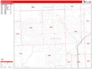 Miami Gardens <br /> Wall Map <br /> Zip Code <br /> Red Line Style 2024 Map