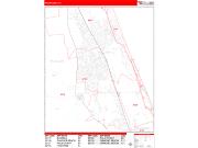 Palm Coast <br /> Wall Map <br /> Zip Code <br /> Red Line Style 2024 Map