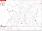 Spring Hill <br /> Wall Map <br /> Zip Code <br /> Red Line Style 2024 Map