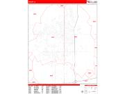 Ankeny <br /> Wall Map <br /> Zip Code <br /> Red Line Style 2024 Map