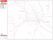 Dubuque <br /> Wall Map <br /> Zip Code <br /> Red Line Style 2024 Map