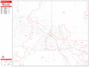 Waterloo <br /> Wall Map <br /> Zip Code <br /> Red Line Style 2024 Map
