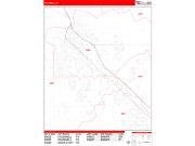 Caldwell <br /> Wall Map <br /> Zip Code <br /> Red Line Style 2024 Map