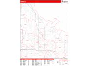 Hammond <br /> Wall Map <br /> Zip Code <br /> Red Line Style 2024 Map