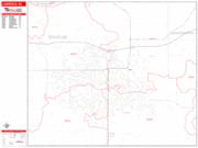 Lawrence <br /> Wall Map <br /> Zip Code <br /> Red Line Style 2024 Map