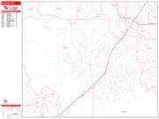 Olathe <br /> Wall Map <br /> Zip Code <br /> Red Line Style 2024 Map