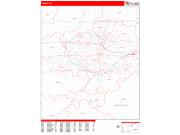 Topeka <br /> Wall Map <br /> Zip Code <br /> Red Line Style 2024 Map