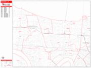 Metairie <br /> Wall Map <br /> Zip Code <br /> Red Line Style 2024 Map
